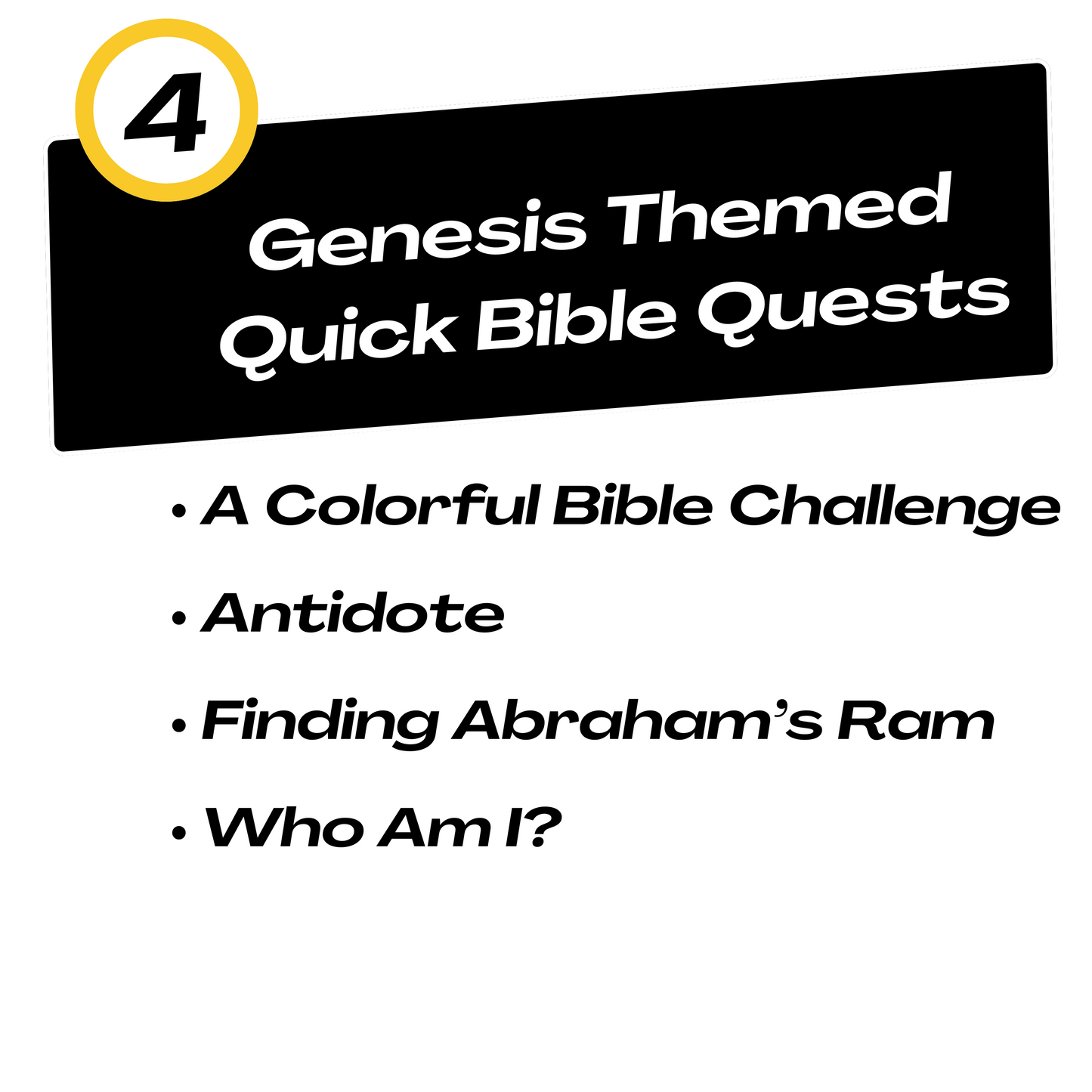 Genesis Quick Bible Quest: A Bundle of FOUR Mini Digital Escape Room Games