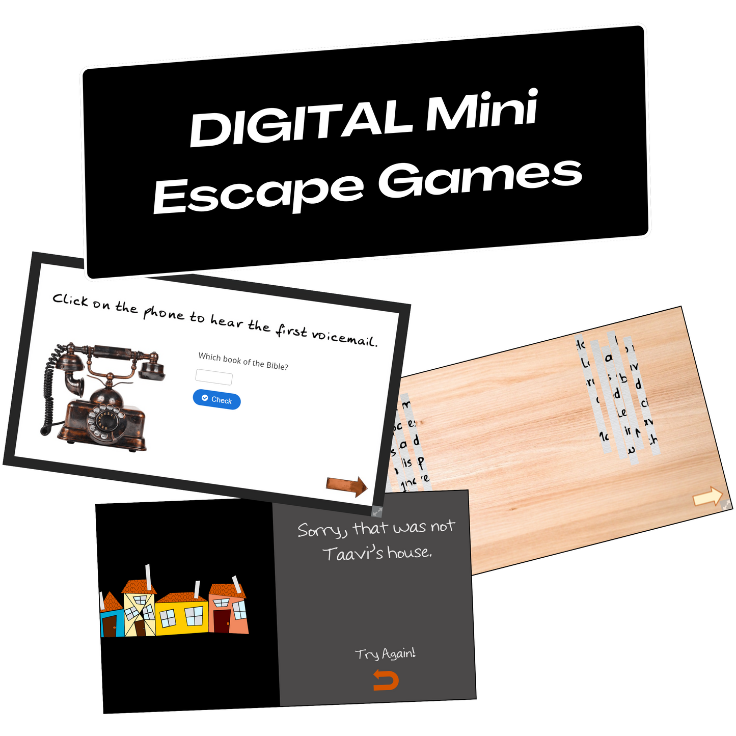 Miracles Quick Bible Quest: A Bundle of THREE Mini Digital Escape Room Games