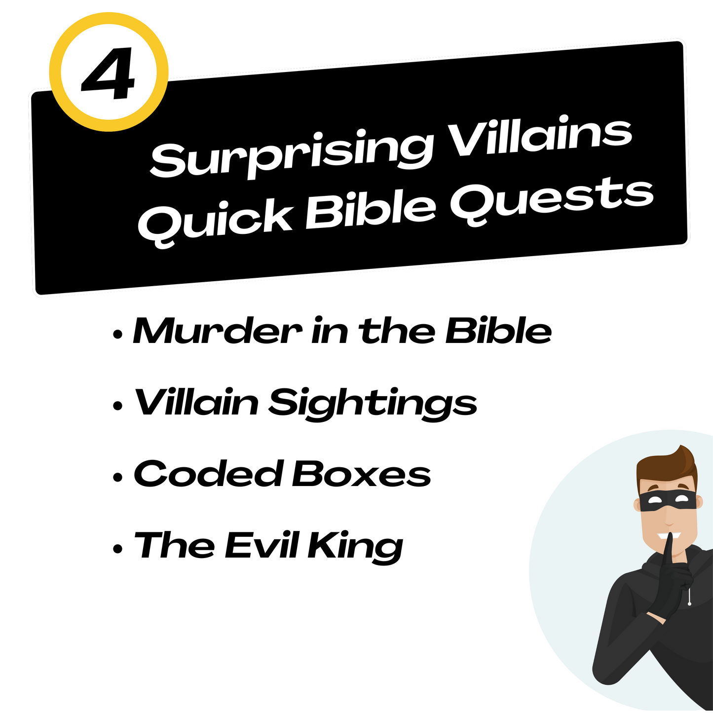 Villains Quick Bible Quest: A Bundle of FOUR Mini Digital Escape Room Games