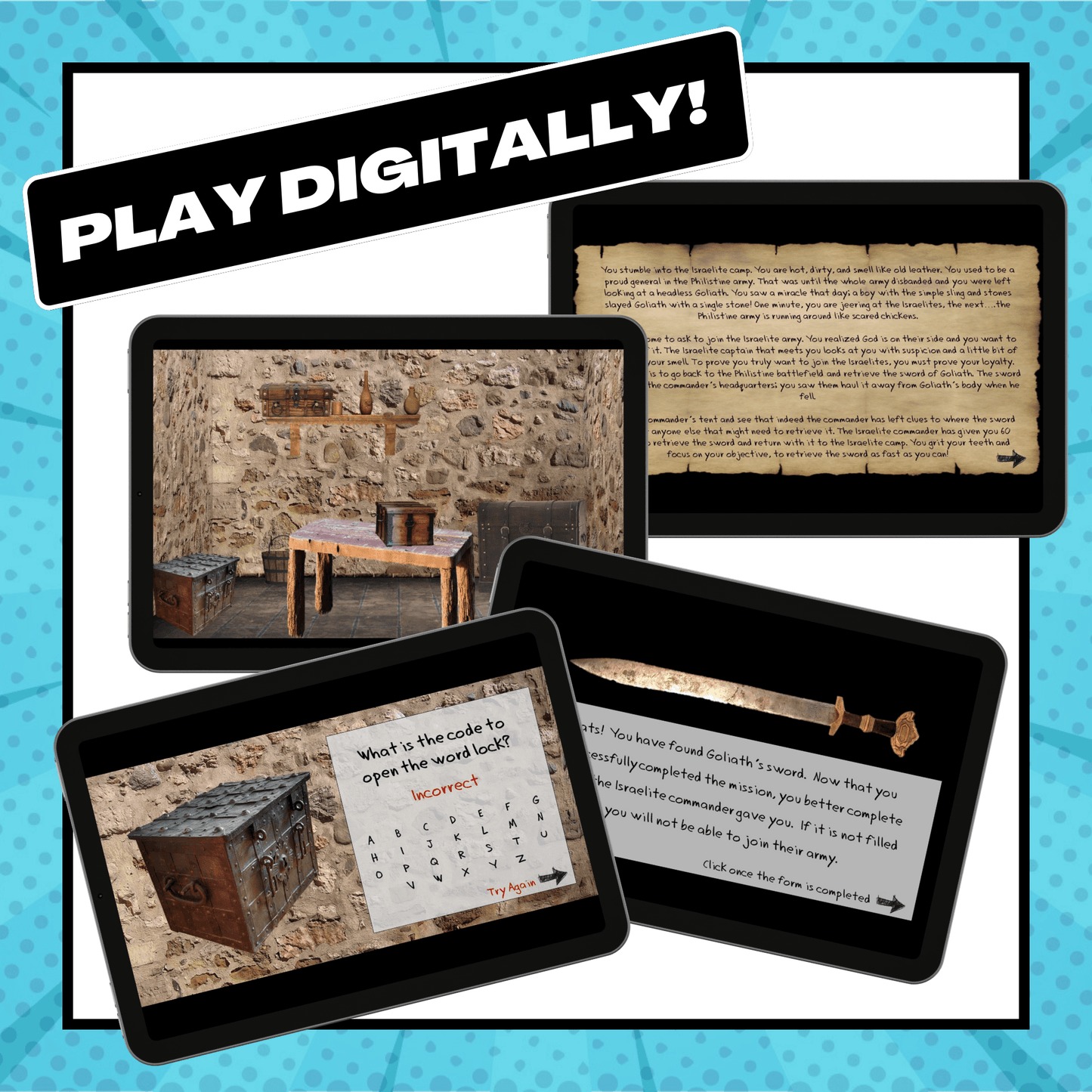 Unlock the Bible Escape Game: The Daring Quest for Goliath's Sword