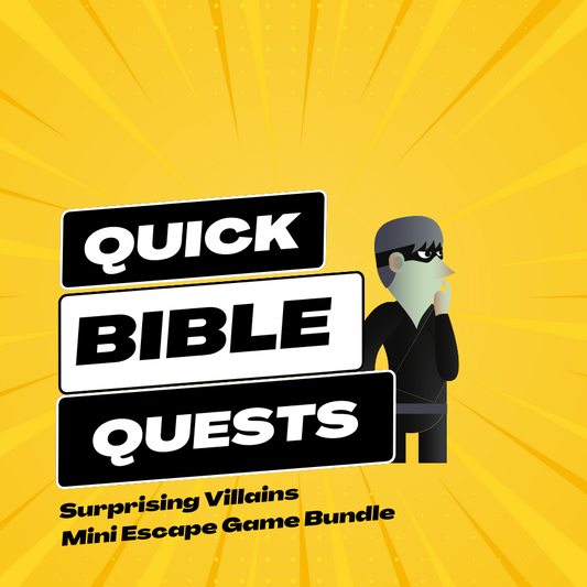 Villains Quick Bible Quest: A Bundle of FOUR Mini Digital Escape Room Games