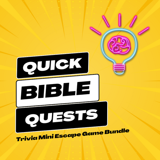 Trivia Quick Bible Quest: A Bundle of FIVE Mini Digital Escape Room Games