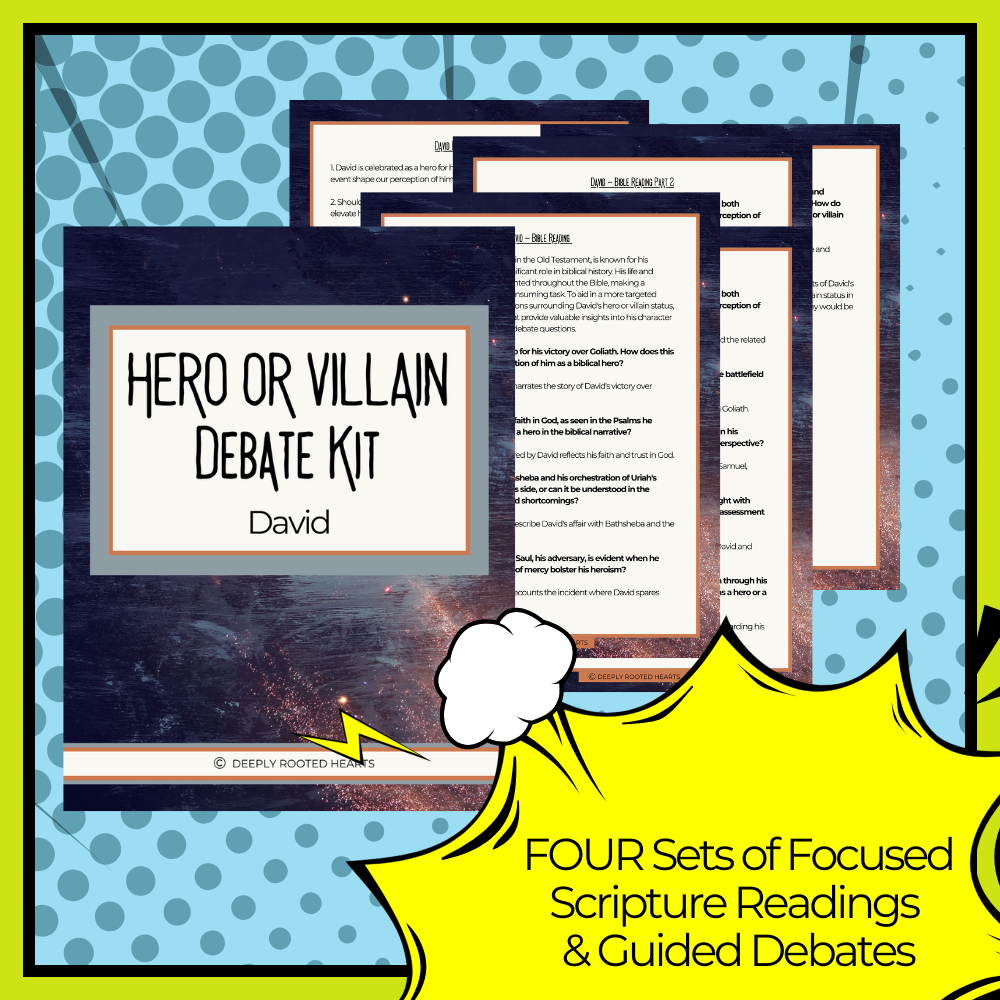 Bible Hero or Villain Debate Bundle | Four Thought-Provoking Discussions