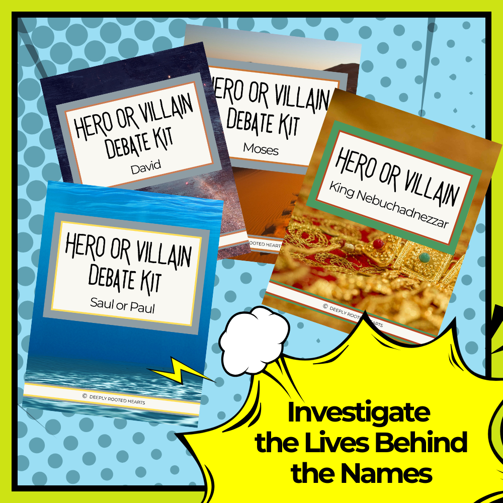 Bible Hero or Villain Debate Bundle | Four Thought-Provoking Discussions