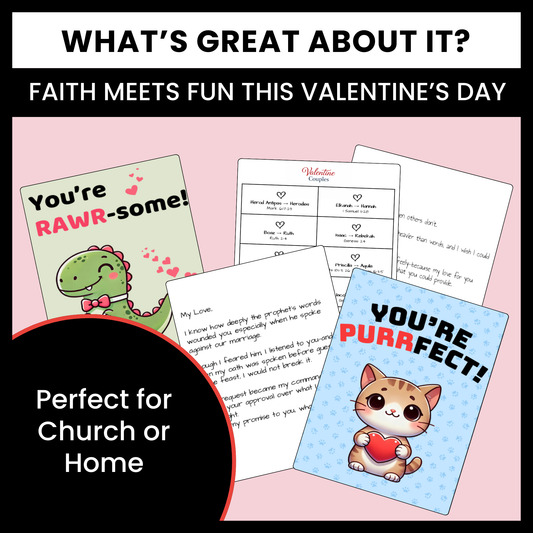 Bible Couples Valentine's Day Activity | Scripture Matching Game